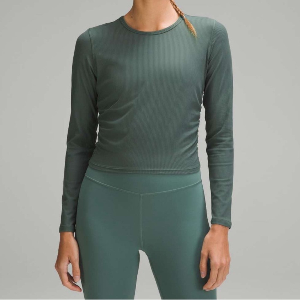 Lululemon All It Takes Ribbed Nulu Long-Sleeves Shirt (Forest Green)